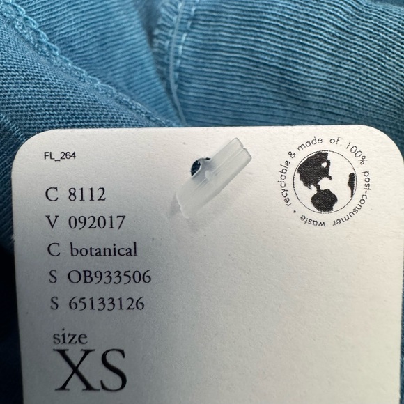 Free People *New* turquoise Bluish Green color Long Sleeve high collar Tee Shirt - Picture 11 of 11